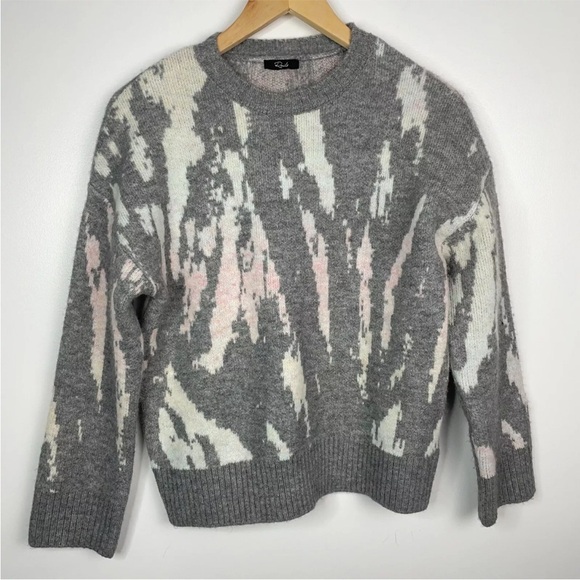 Rails Virgo Tie Dye Grey Pink Pullover Long Sleeve Crew Neck Jumper Sweater XL - Picture 5 of 12